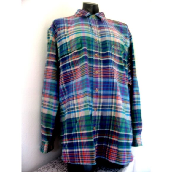 POLO RALPH LAUREN Men’s Big & Tall Plaid  Soft Button-Down Shirt 3X or 4X - Picture 1 of 12